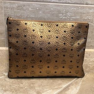 MCM Visetos Metallic Crossbody Bag